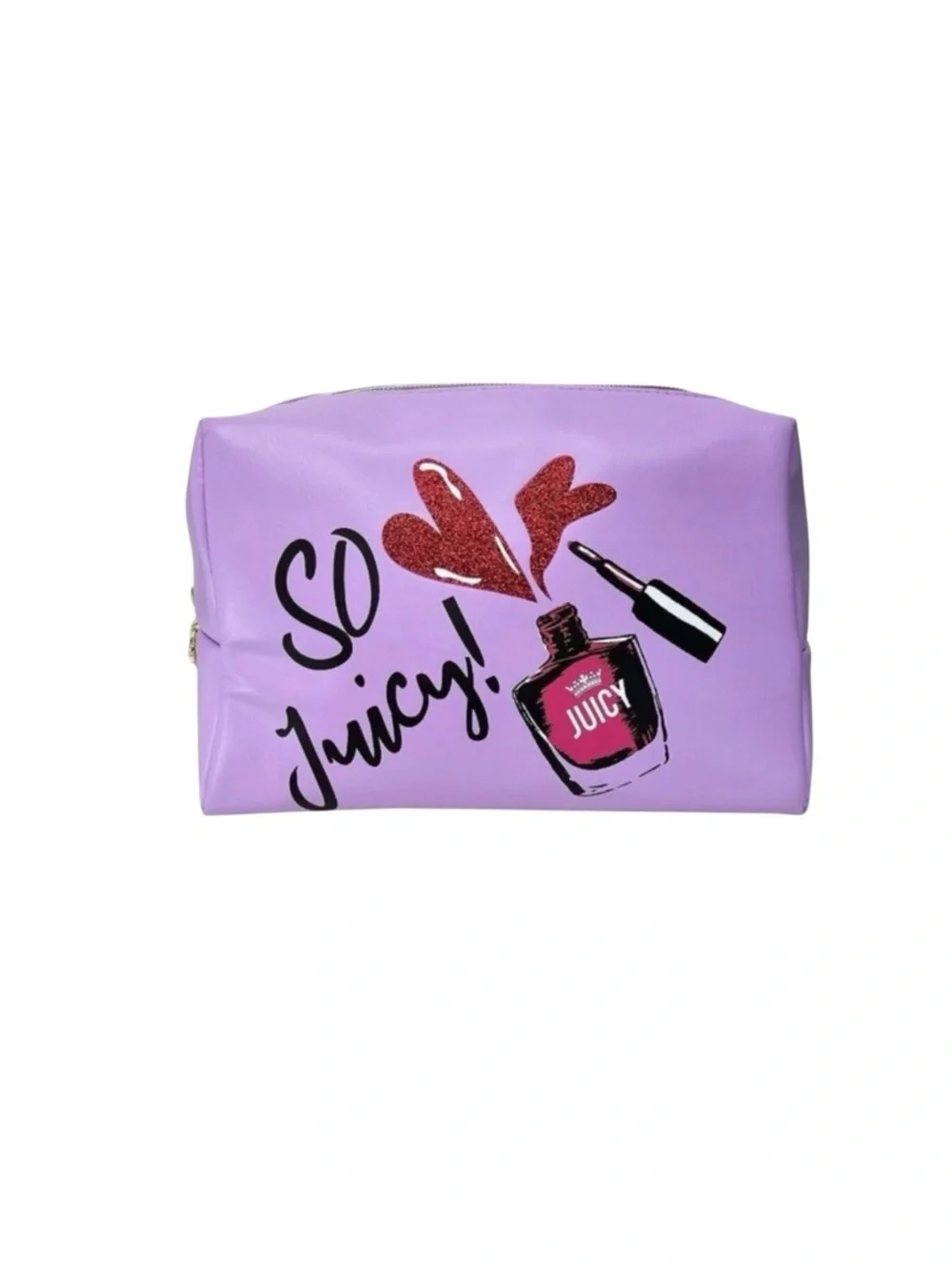 JUICY COUTURE SO JUICY COSMETIC BAG WITH TOILETRY BOTTLE